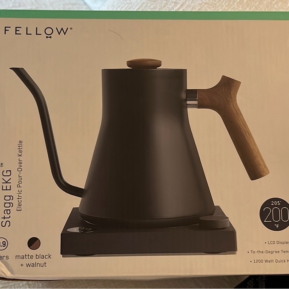Fellow Stagg EKG Electric Pour-Over Kettle - Matte Black & Walnut NEW IN BOX - Picture 9 of 9